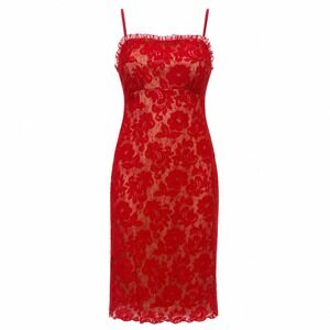 Vtg Frederick's Of Hollywood Old Hollywood Glam Lace Slip Dress Size XL Coquette